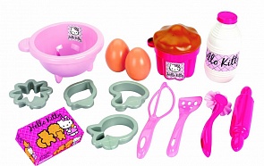 Набор посудки с продуктами из серии Hello Kitty, 17 предметов (Ecoiffier, 2610) Набор посудки с продуктами из серии Hello Kitty, 17 предметов (Ecoiffier, 2610)